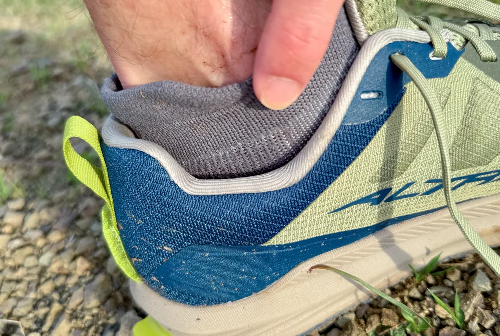 Low ankle walls on the Altra Lone Peak 9