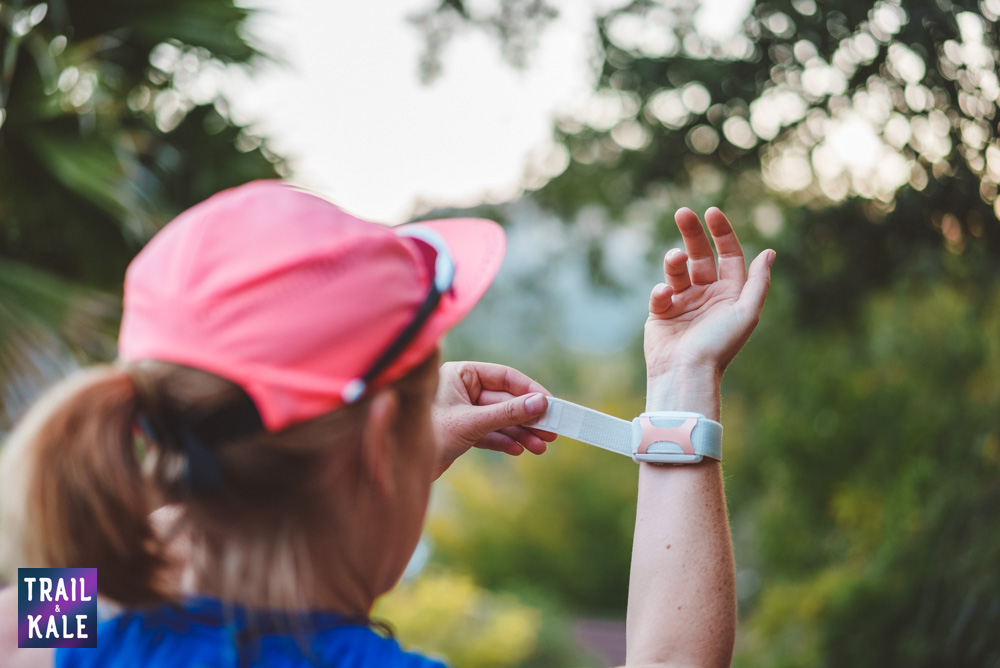The Apollo is secured using a hook-and-loop strap, similar to an Apple Watch