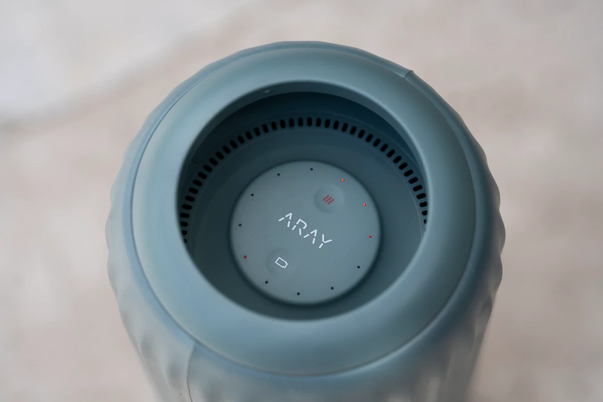 heat and battery level indicator lights