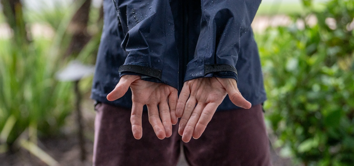 Arc'teryx Beta SL Jacket has adjustable cuffs too, great for when you're wearing gloves