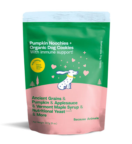 Because Animals Noochies Organic Dog Treats Cookies