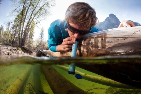 best backpacking water filter Lifestraw demonstration Trail and Kale