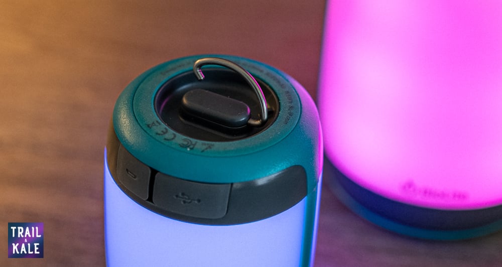 AlpenGlow 500 and 250 both have a metal clip for hanging them up