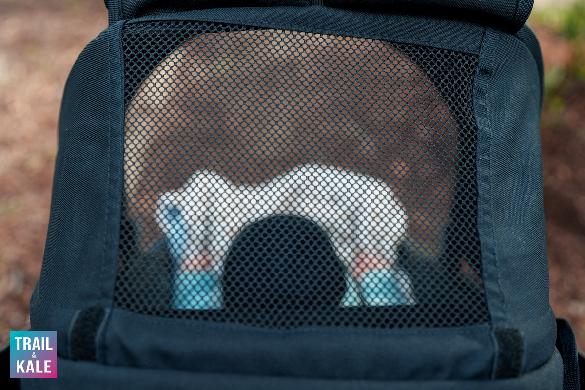 Checking on my baby while out testing the Bob Wayfinder for this review