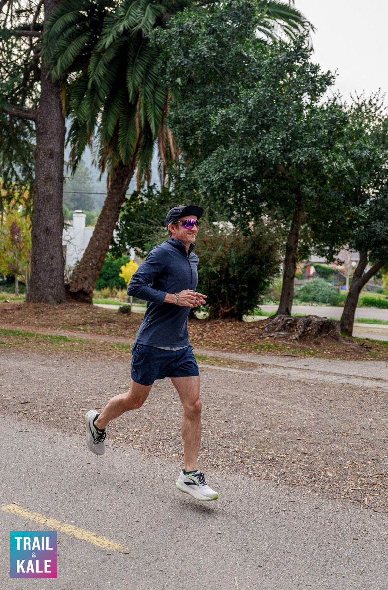 Running in the Brooks Ghost Max - the same shoe that Jeremy Renner chose to help with rehabilitation after his snowmobile accident