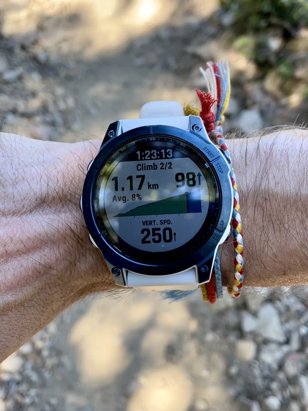 An example of ClimbPro in action on my older Fenix 7