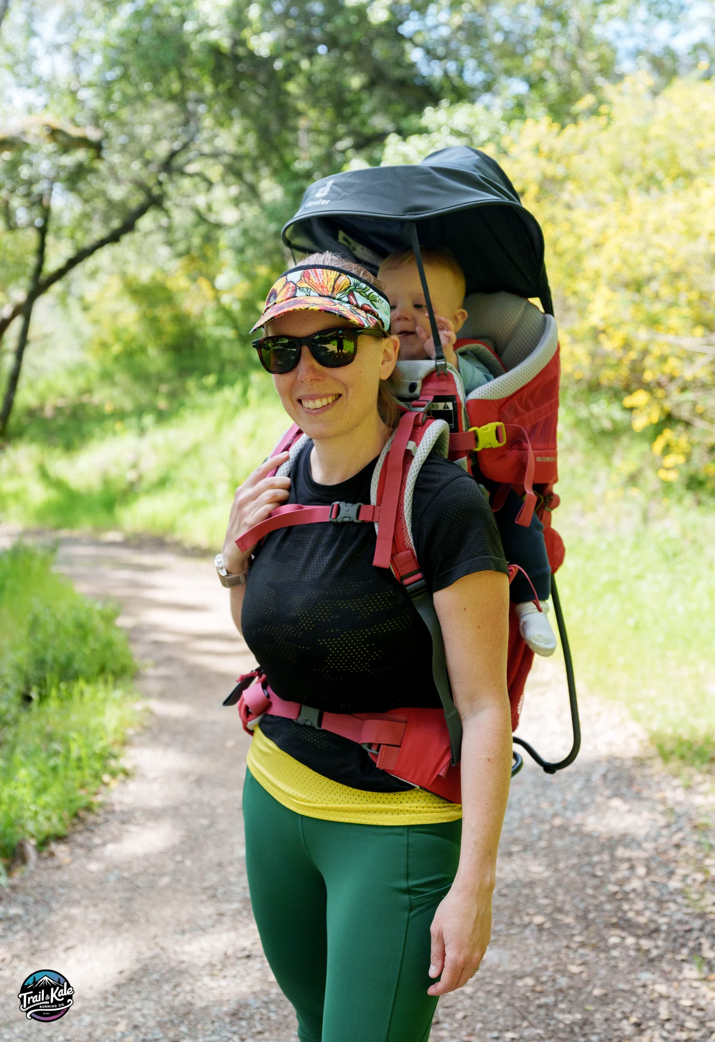 Hiking with the women's version of the Deuter Kid Comfort Active SL child carrier