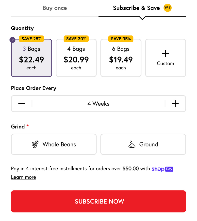 Fabula coffee subscription details