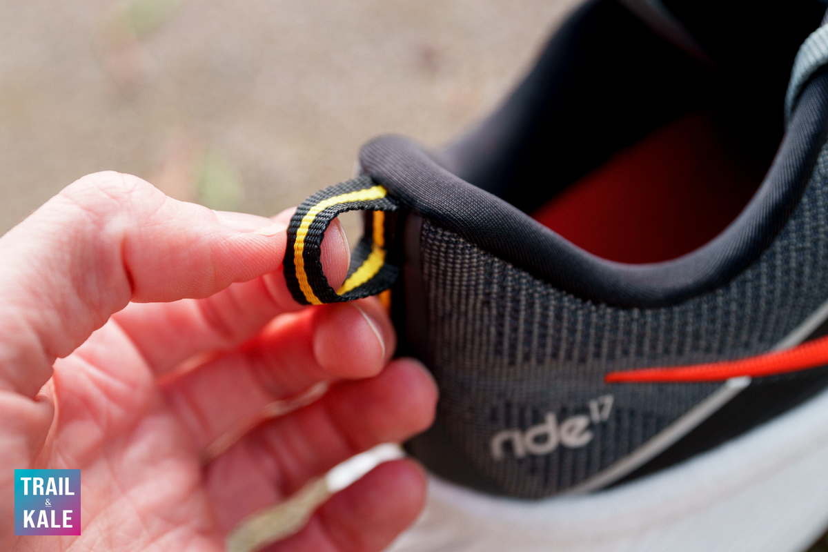 Finger loop on the Ride 17 makes them easy to slip on