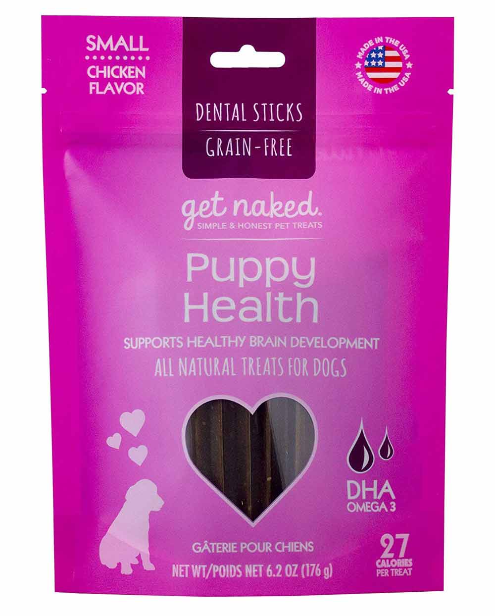 Get Naked Puppy Dental Chews Adventure Pup Essentials Trail and Kale
