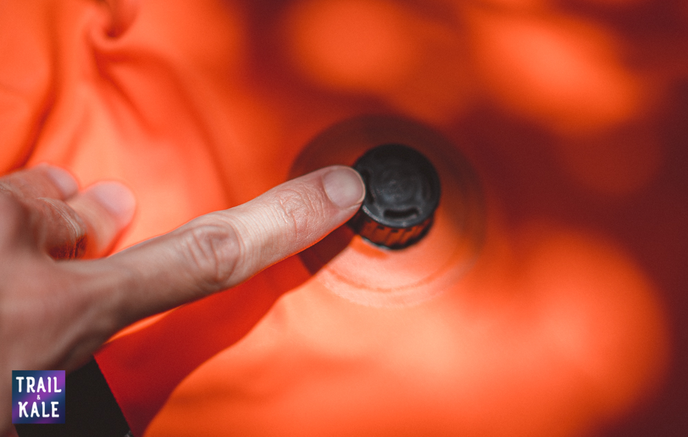 This valve allows you to add or remove air, to help with insulation and buoyancy | IceMule Cooler Review