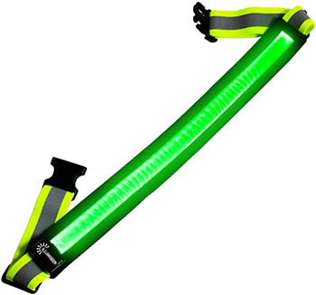Illumiseen led rechargable reflective running light belt best reflective running belts