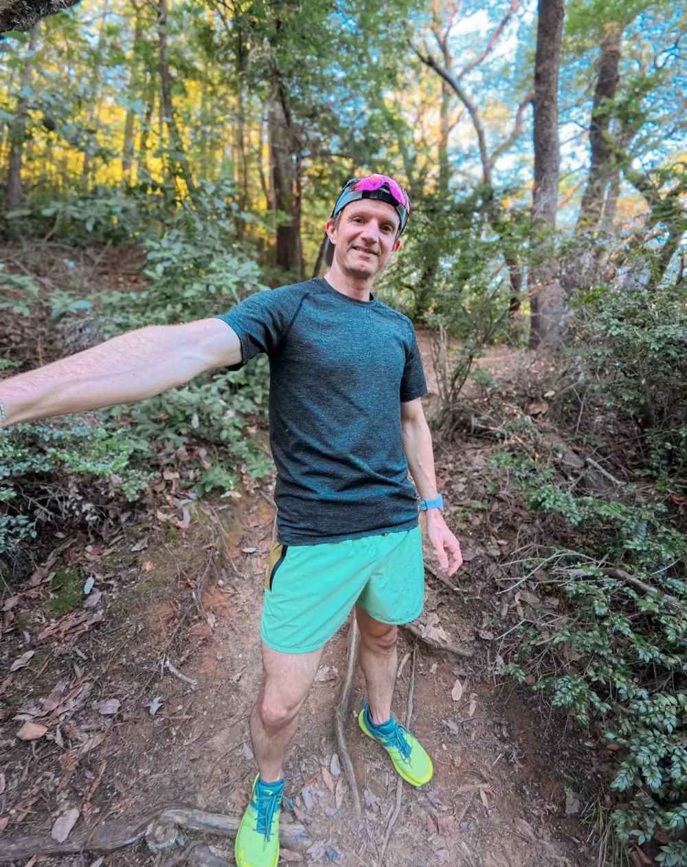 Alastair wearing the Inov8 Trailtalon Speed on the trails