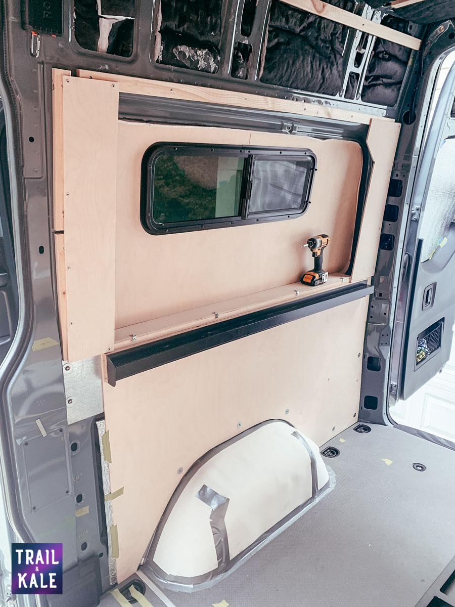 Installing wood panelling in our DIY Sprinter van conversion trail and kale web wm 4