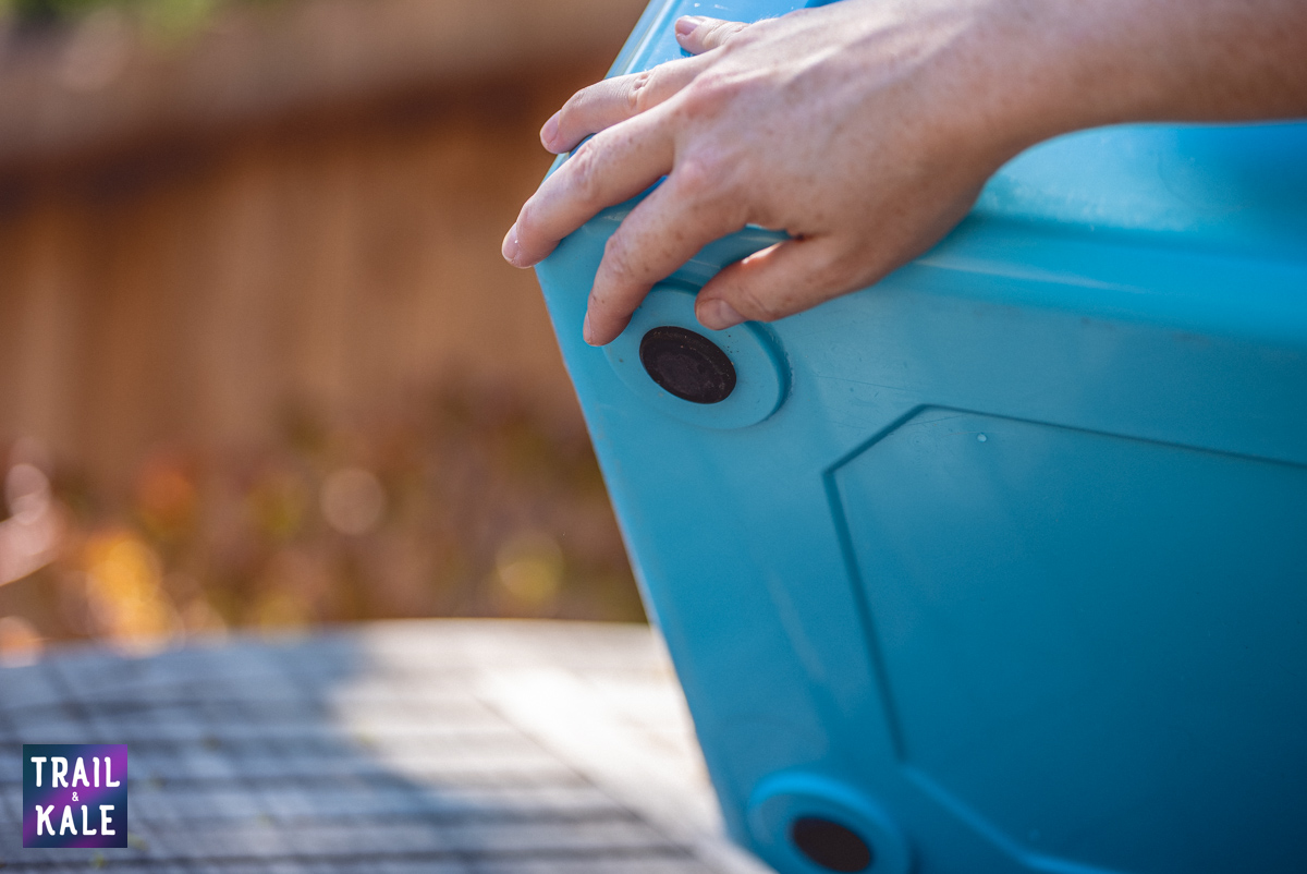 iRocker Cooler rubber feet to help stop it from sliding around