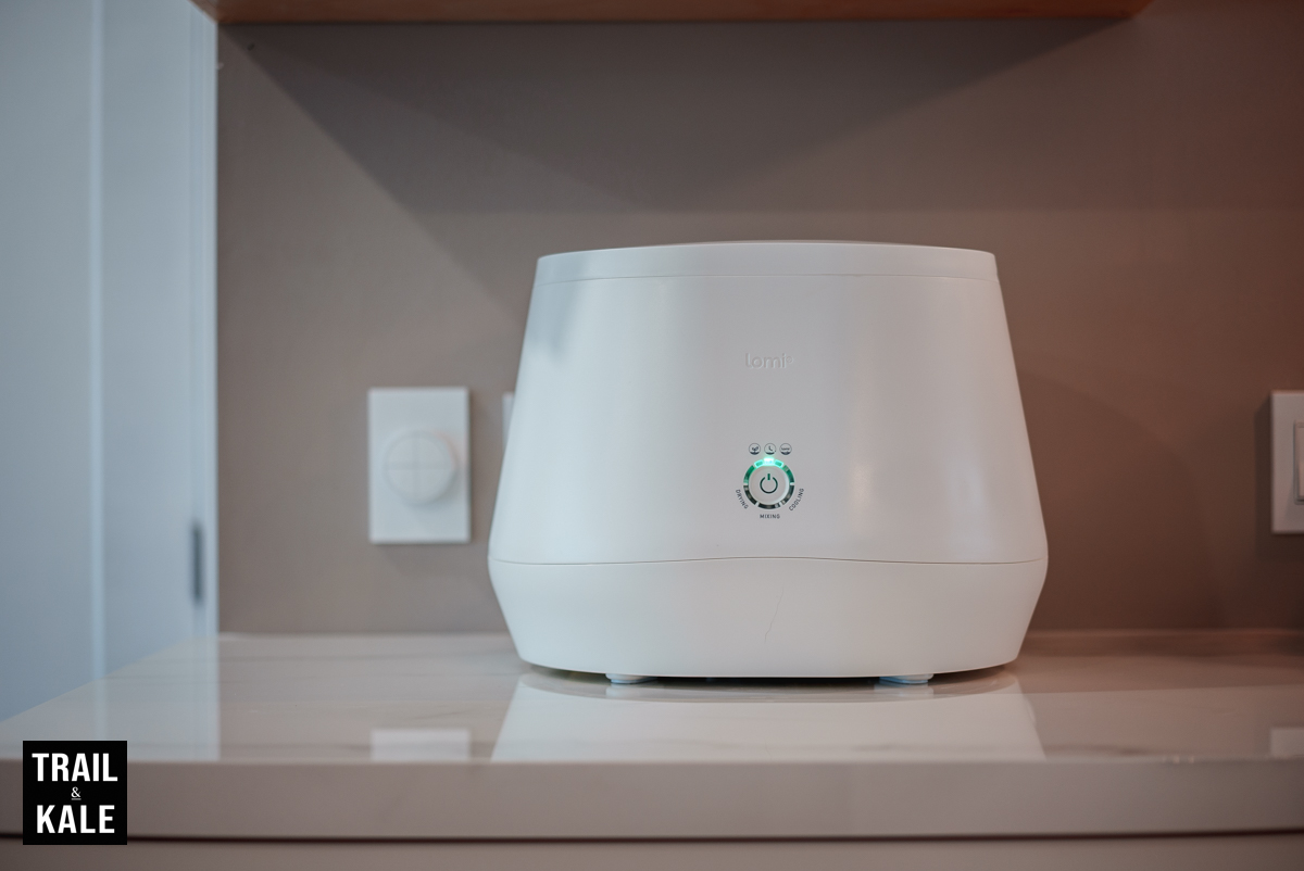 Lomi composter ready and waiting to turn food waste into nutrient-rich soil