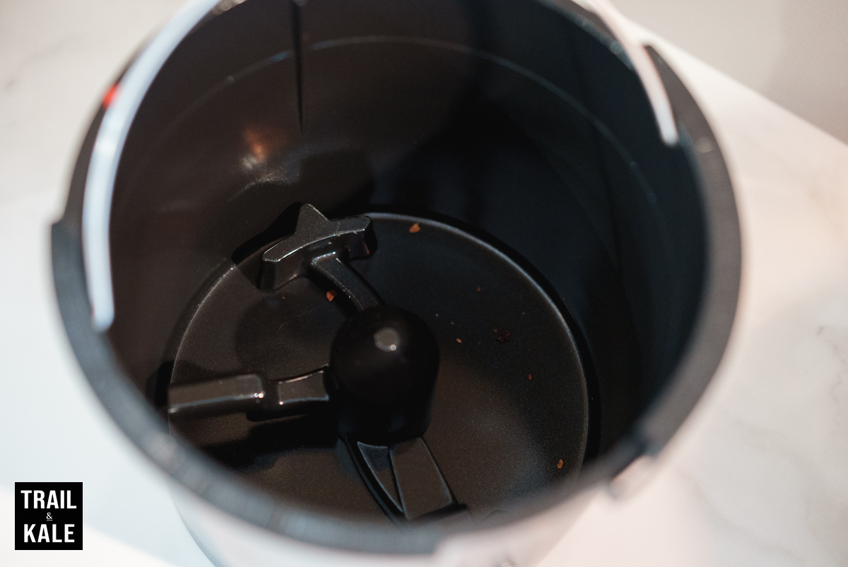 This is the removable composting bucket where the magic happens inside the composting machine