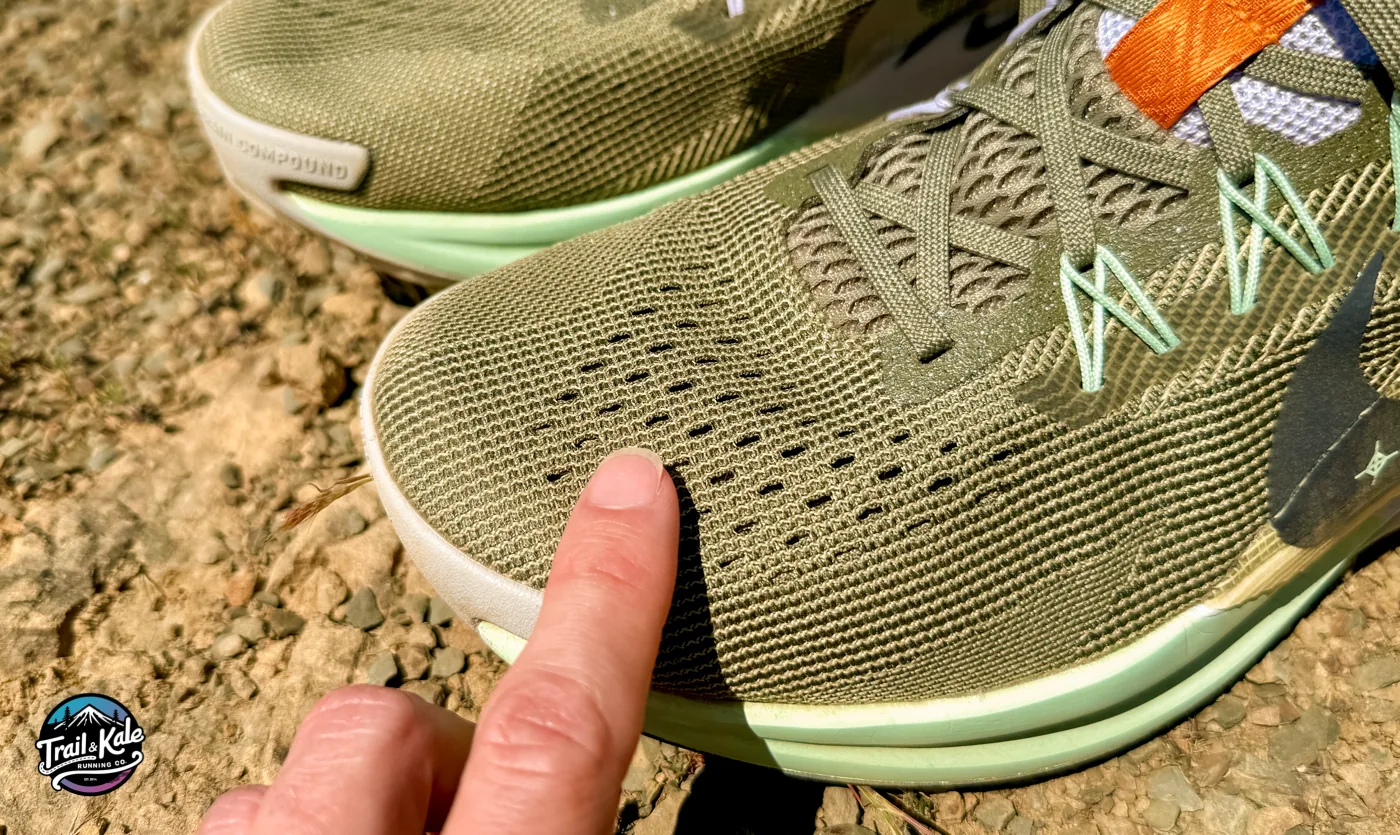 Pegasus Trail 5’s mesh upper with zoned breathability