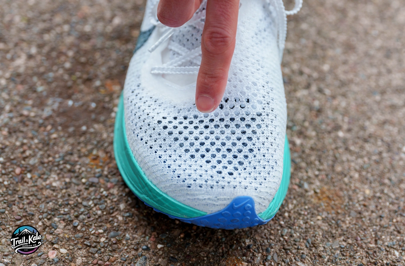 The Vaporfly 3 features an extremely breathable Flyknit upper