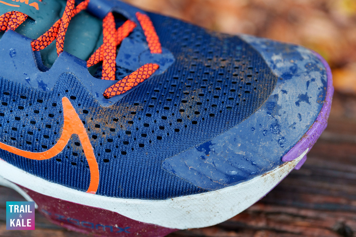 Nike Zegama has an exceptionally breathable, to the point where you can see your socks through it