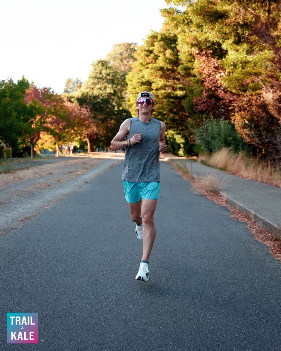 Me running in the On Cloudboom Echo 3, featuring a PEBA Helion midsole