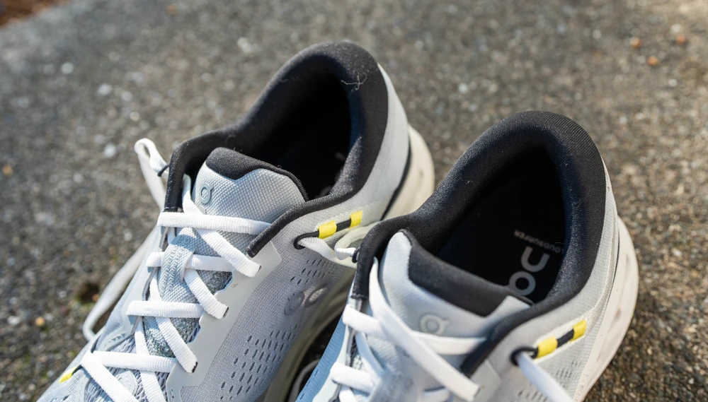 On Cloudsurfer 2 padded collars, heel counter and tongue