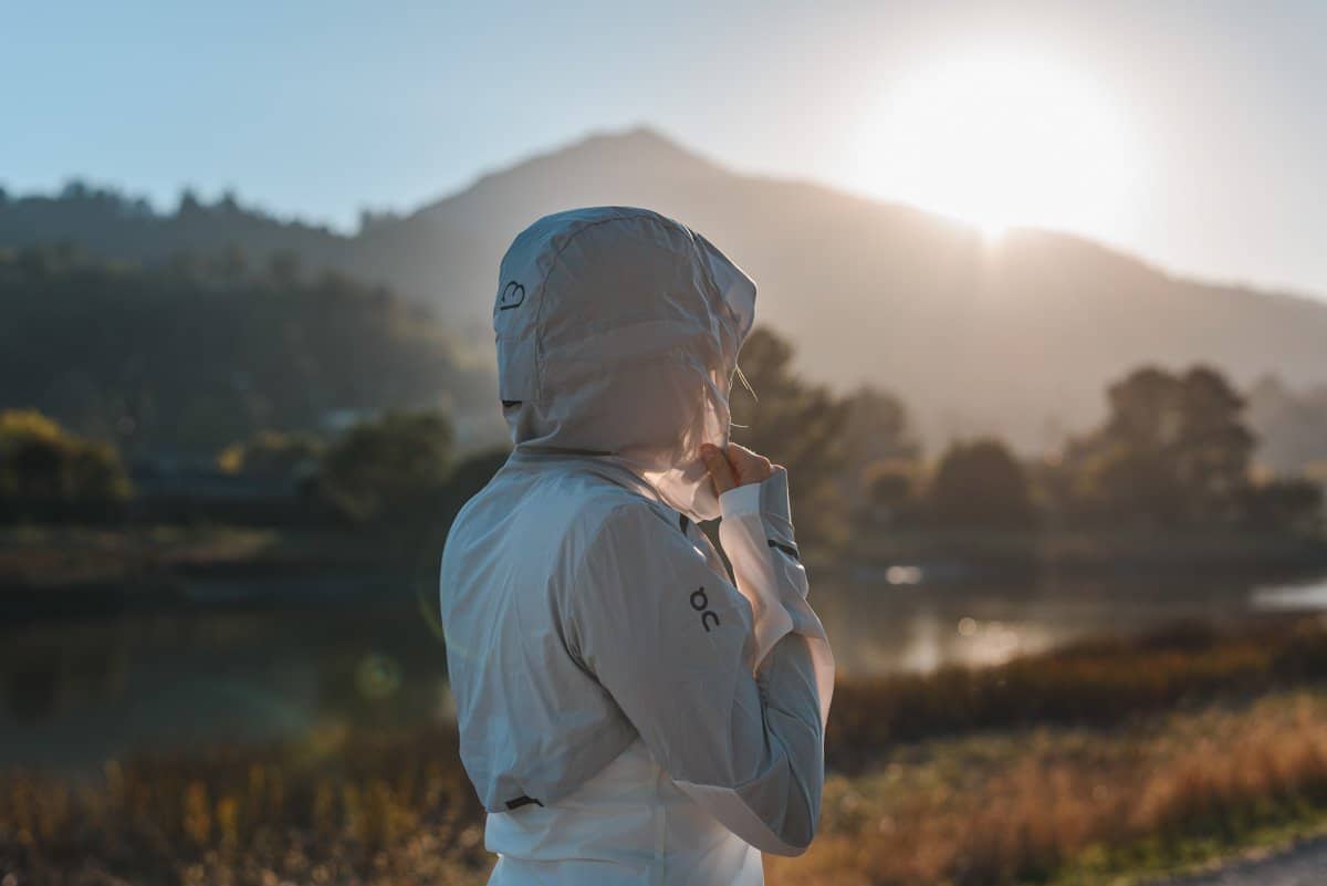 On Weather Jacket Womens review Trail Kale sml 3