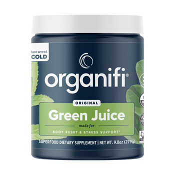 Organifi Green Juice canister - Best powdered greens winner