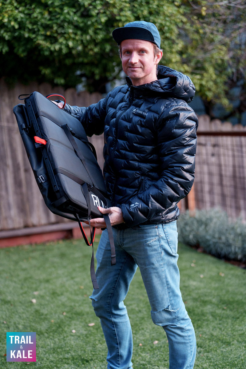 RUX 70L collapsed for storage