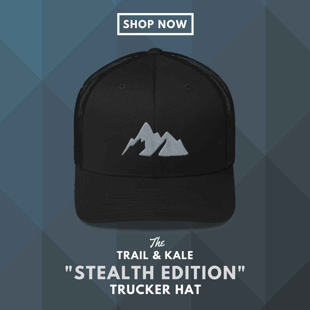 trail and kale trucker hat Trail and Kale Stealth Edition Trucker - Shop Now