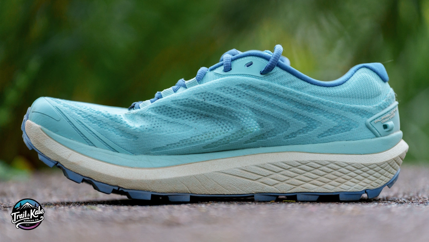 The midsole stack on the Topo Pursuit 2 trail running shoes
