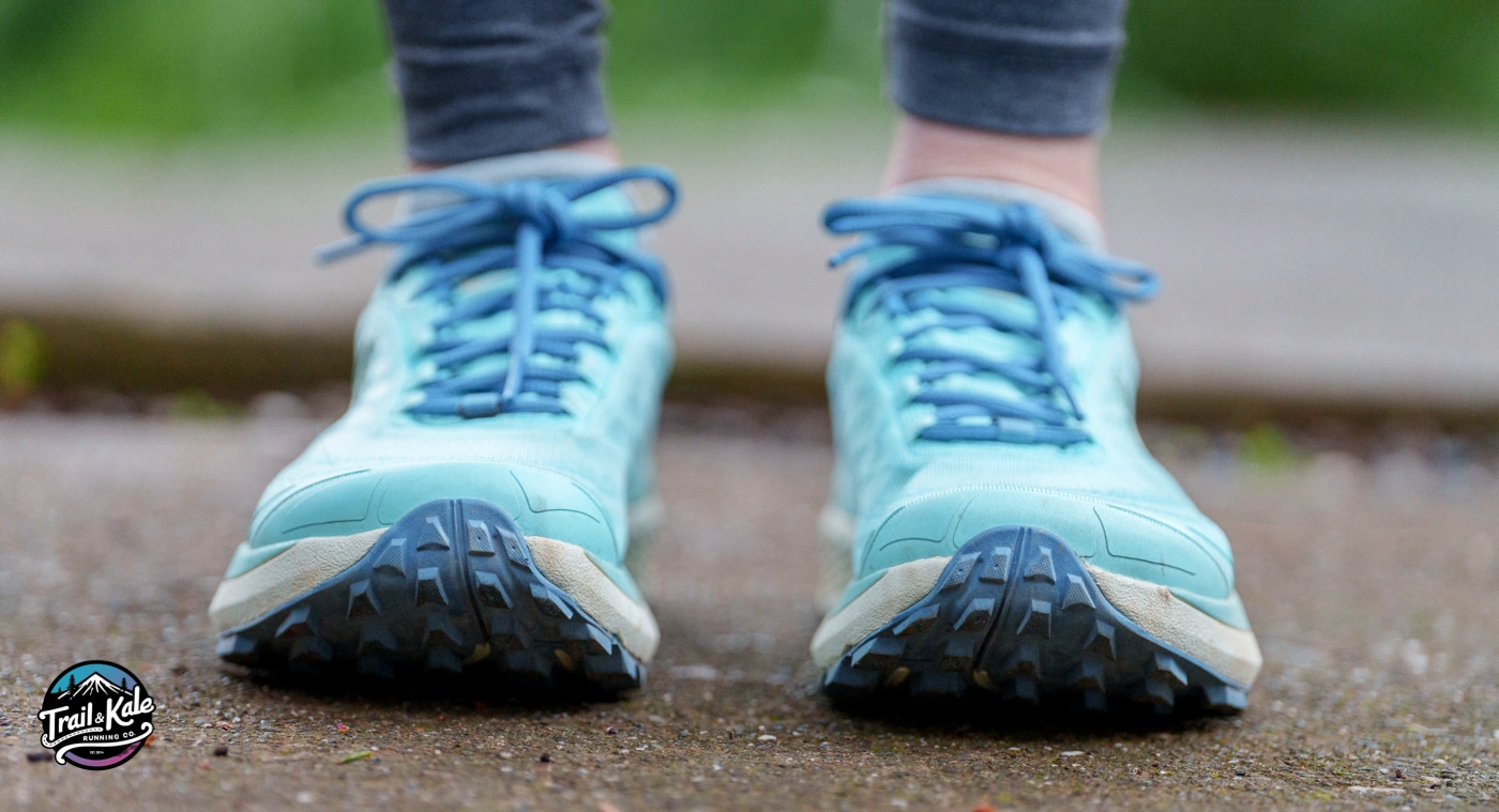 The wide toe box on the Topo Pursuit 2 trail runners allows for natural toe splay and room for your feet to breathe.