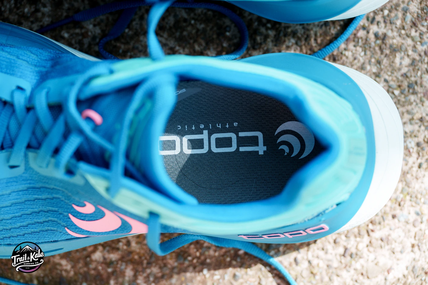 A peek at that plush Ortholite insole in the Topo Ultrafly 5 running shoes