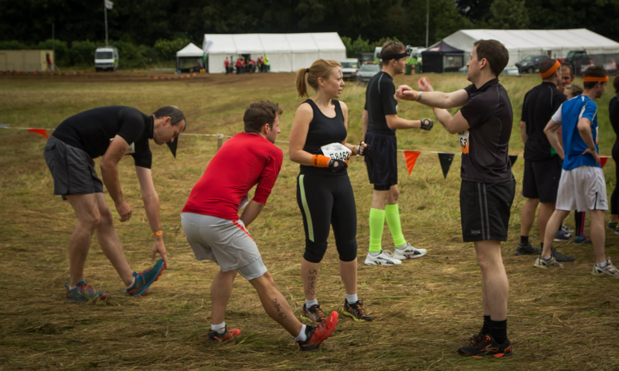 Limbering up ready for Tough Mudder in my Salomon Sense 3 SG