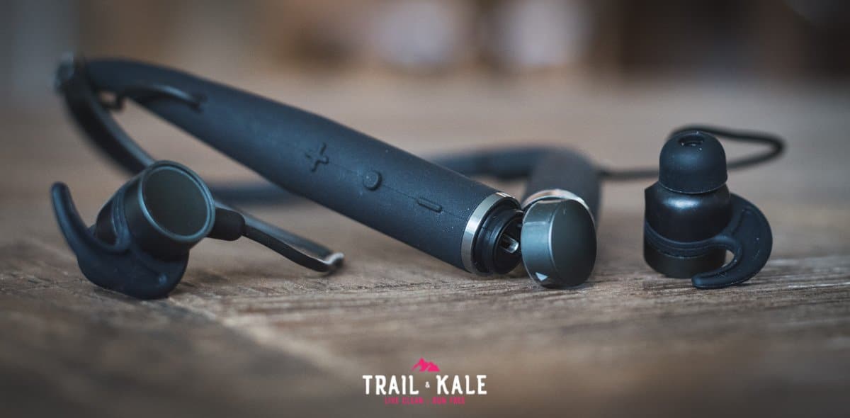 vi trainer review - and vi sense headphones review - trail and kale - neck strap