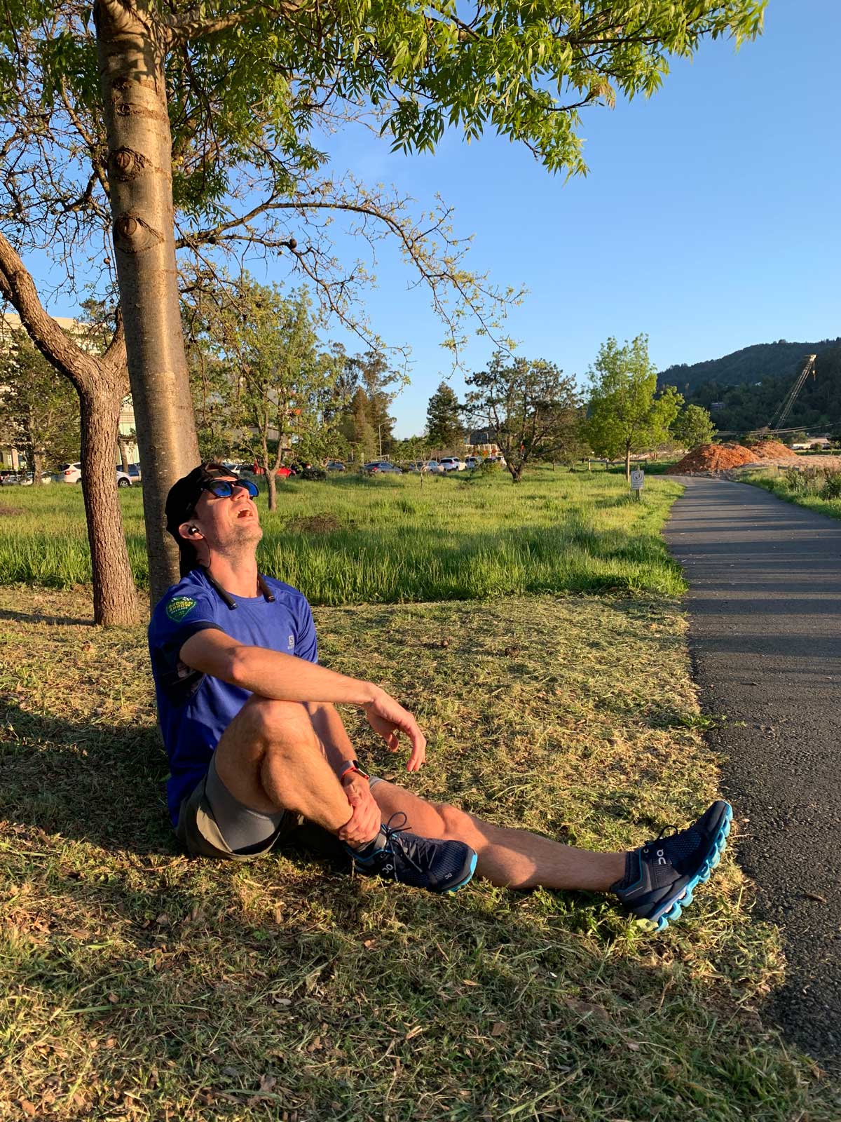 vi trainer review - and vi sense headphones review - trail and kale - Alastair post-run with Vi Trainer