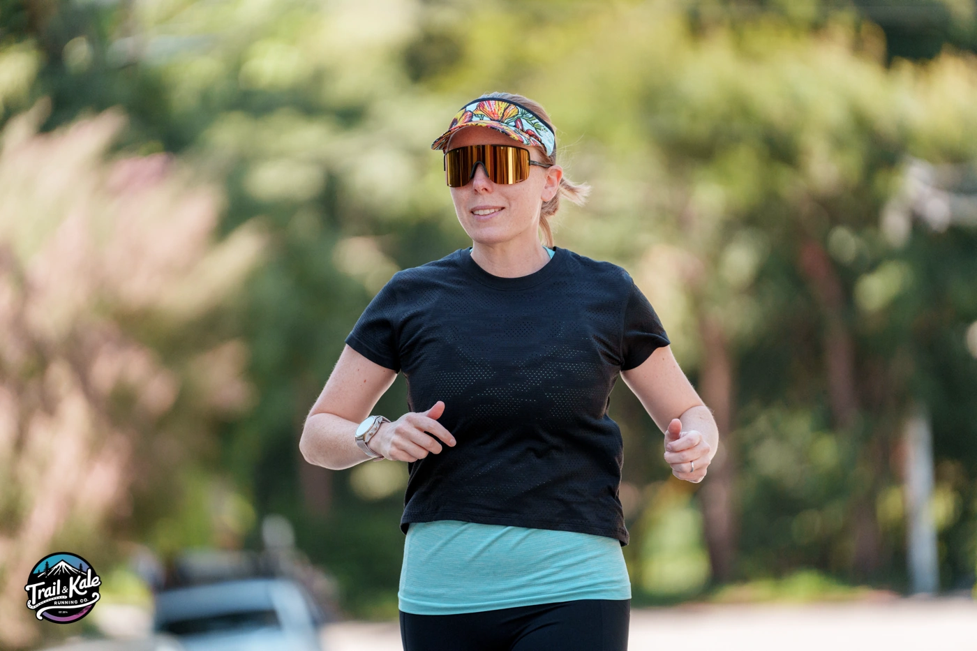 Running in the Sola sunglasses.