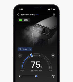 wave in the ecoflow app