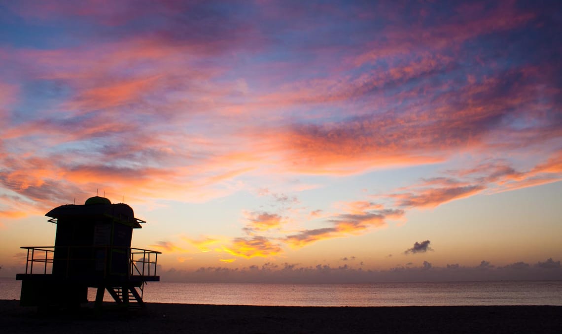 Beautiful Florida Beach Sunset View