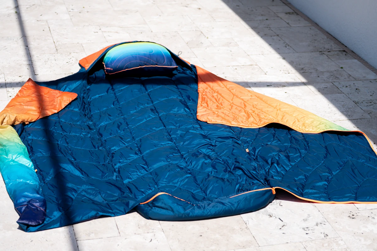 Rumpl Wrap Sack 20° Sleeping Bag brings modular warmth to base camp