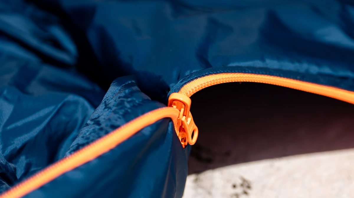 Rumpl Wrap Sack two way zipper lets you vent your feet. A feature I love because my feet get hot at night