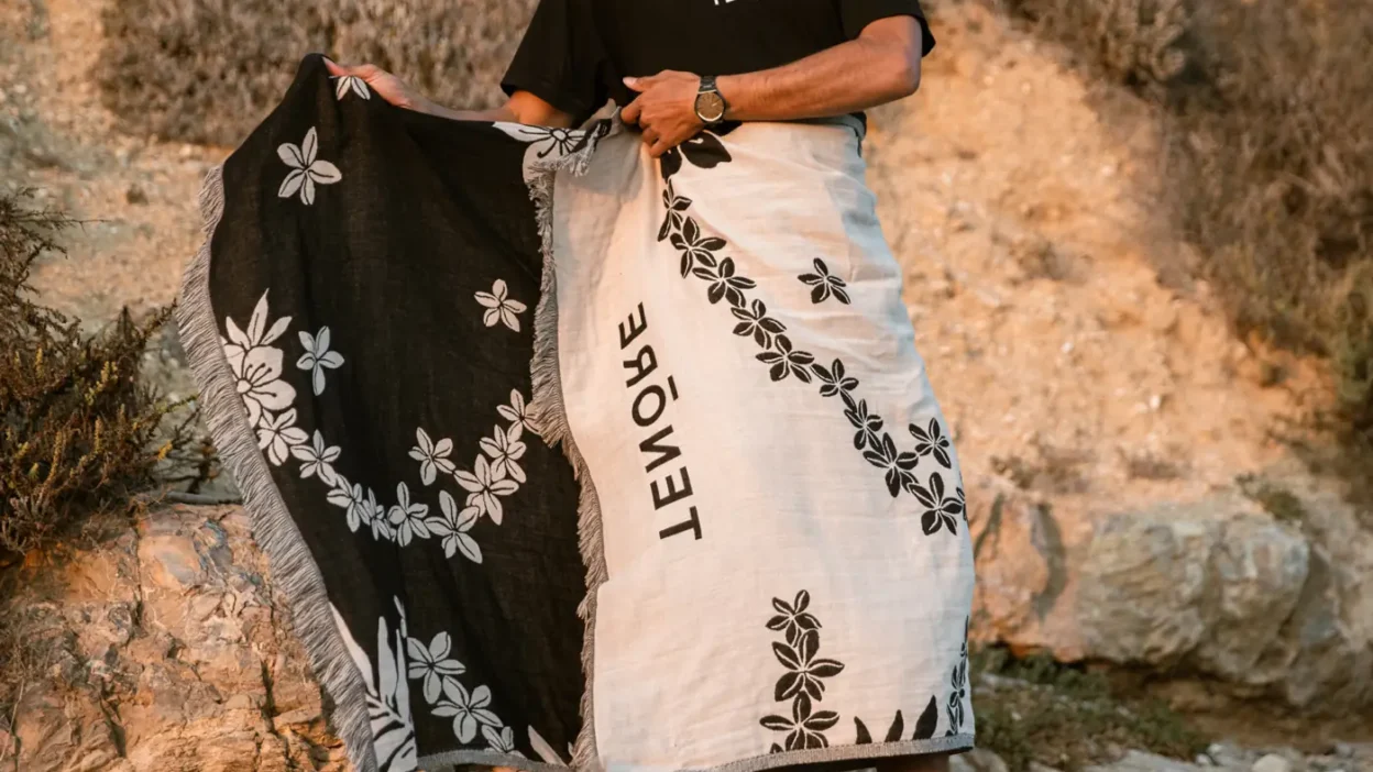 TENŌRE x Slowtide towel blends lei-inspired style with everyday utility